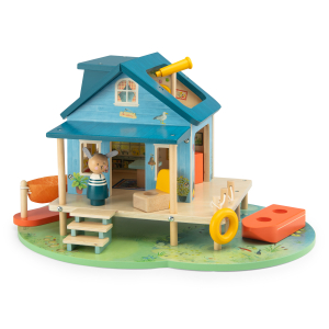 Tóparti fa házikó kiegészítőkkel