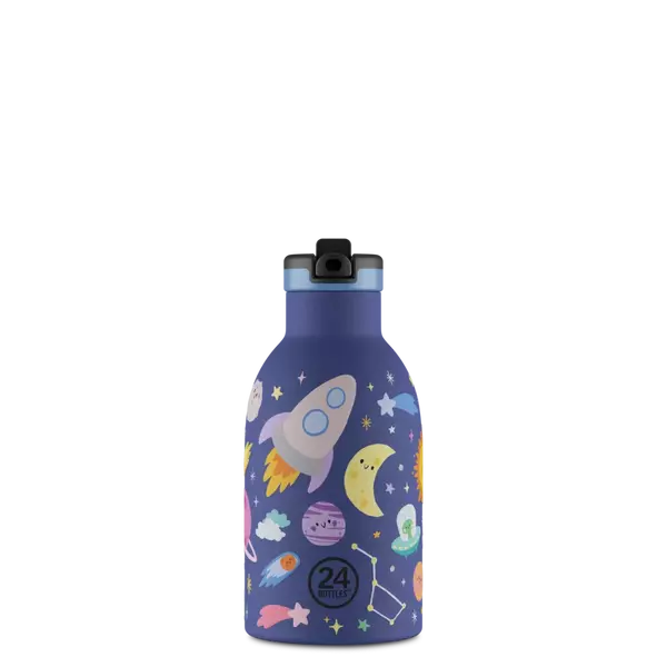 24Bottles Kids termosz - Space Friends - 330ml - Szívószállal 