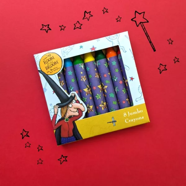 Jumbo zsírkréta készlet - Boszi seprűnyélen - 8db