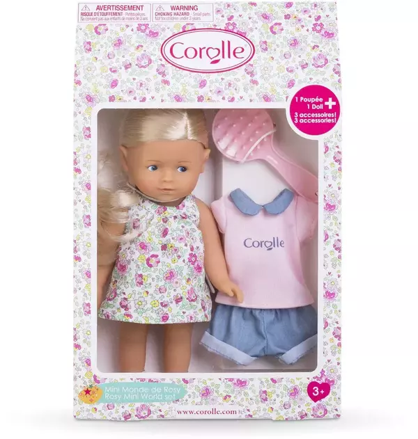 Corolline Mini - Játék baba díszdobozban - Kiegészítőkkel - Rosy