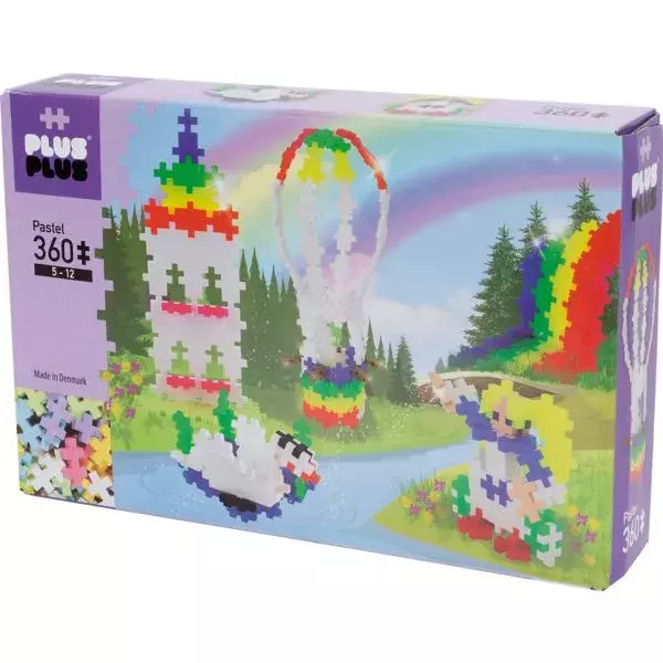 Plus-Plus - Pasztell szivárvány hőlégballon - 360db