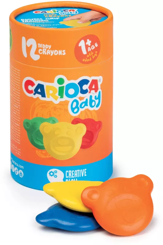 Carioca - Bébi zsírkréta készlet - Maci - 12db