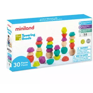 Toronyépítő játék feladatkártyákkal - 30 db-os