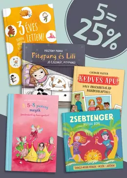 5 Pagony könyv=25%