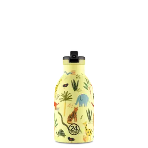 24Bottles Kids termosz - Jungle Friends - 330ml - Szívószállal