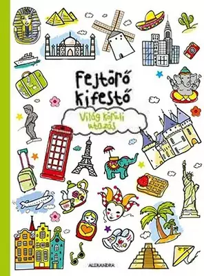 Fejtörő kifestő - Világ körüli utazás