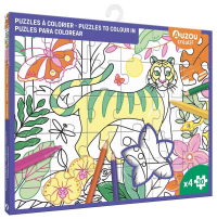 Színezhető puzzle kreatív készlet - 4 kép - Állatok