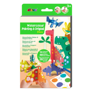 Akvarell festő és origami készlet - Dinoszaurusz