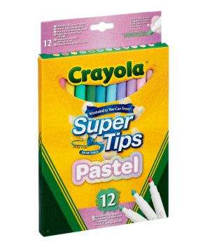 Crayola Super Tips filc - pasztell (12 db)