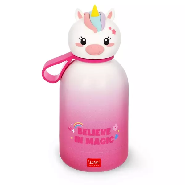 Duplafalú rozsdamentes acél kulacs - Unikornis - 310 ml