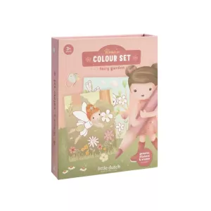 Színező könyv kiegészítőkkel - Fairy garden - Rosa