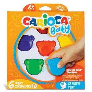 Carioca - Bébi zsírkréta készlet - Maci - 6db