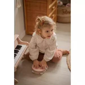 Játék hangszer - Fa Csörgődob - Rózsaszín