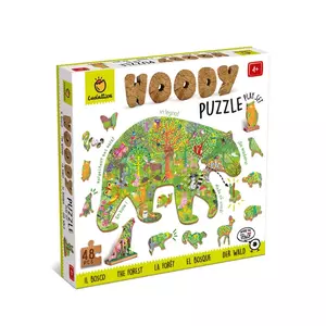 Fa puzzle - Erdei állatok - 48db