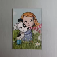 Pagony Art - Hűtőmágnes – Pitypang és Lili