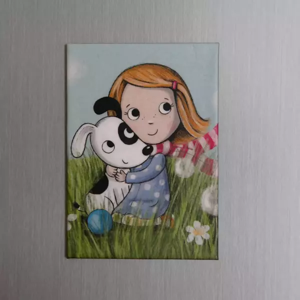 Pagony Art - Hűtőmágnes – Pitypang és Lili