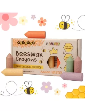 Méhviasz zsírkréta készlet kicsiknek - 6 pasztell szín