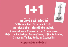 Kupon: művészi albumok 1+1 akcióban