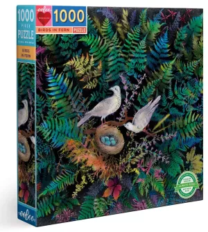 Puzzle - Madarak a páfrányok között - 1000db