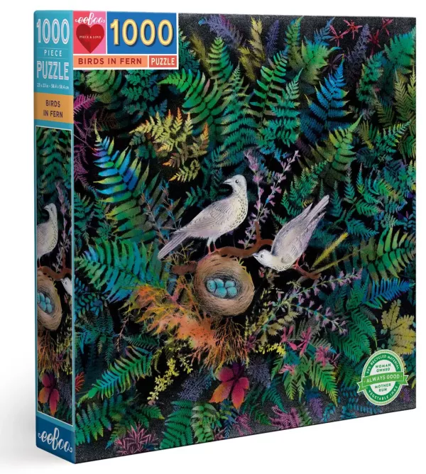 Puzzle - Madarak a páfrányok között - 1000db