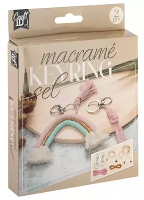 Makramé készítő kreatív készlet - Kulcstartók