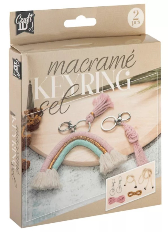Makramé készítő kreatív készlet - Kulcstartók