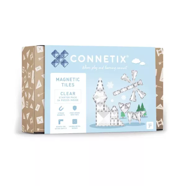 Connetix - Átlátszó kezdő készlet - 34 db