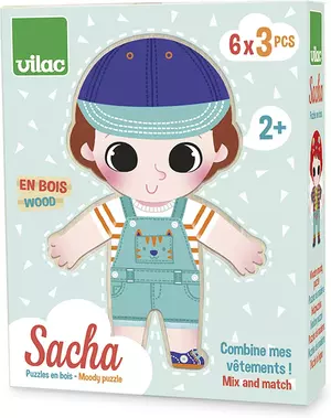 Sacha felöltözik kirakó