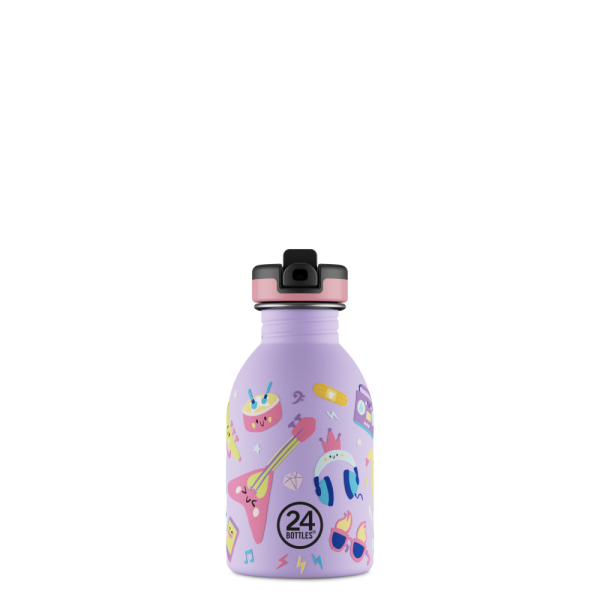 24Bottles Kids kulacs - Music friends - 250ml - Szívószállal 