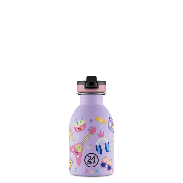 24Bottles Kids kulacs - Music friends - 250ml - Szívószállal 