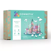 Connetix - Golyópálya alap készlet - Pasztell - 106 db