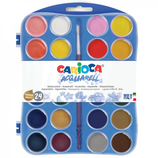 Carioca - Vízfesték dobozban, 24 szín