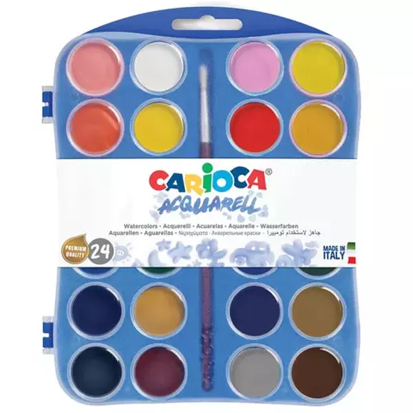 Carioca - Vízfesték dobozban, 24 szín