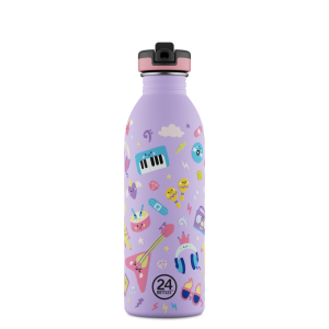 24Bottles Kids kulacs - Music friends - 500ml - Szívószállal 