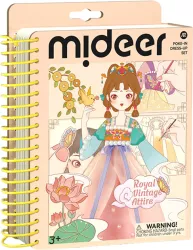 Divattervező füzet - Textil kiegészítőkkel - Vintage ruhák