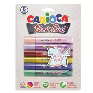 Carioca - 3D hatású textil filctoll, 6db