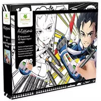 Manga színező - fiú hősök