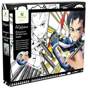 Manga színező - fiú hősök