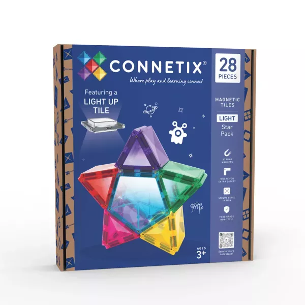 Connetix Világító csillag szett 28 db-os