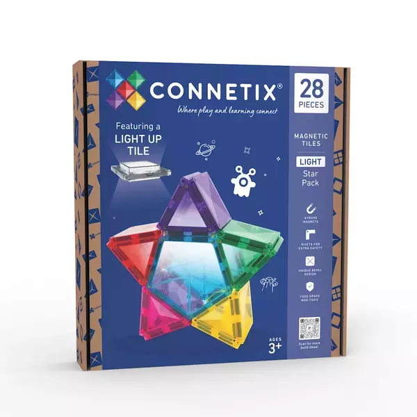 Connetix Világító csillag szett 28 db-os