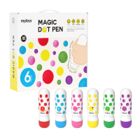 Marokfilc készlet kifestőkönyvvel - Pontozó festés - 6 szín