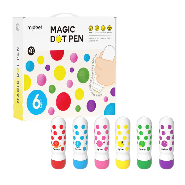 Marokfilc készlet kifestőkönyvvel - Pontozó festés - 6 szín