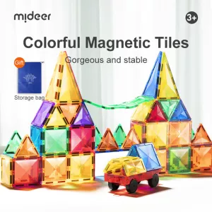 Mágneses építőjáték - 100db-os - Jármű alappal