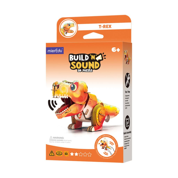 Hangot adó 3D állatos puzzle - T-rex