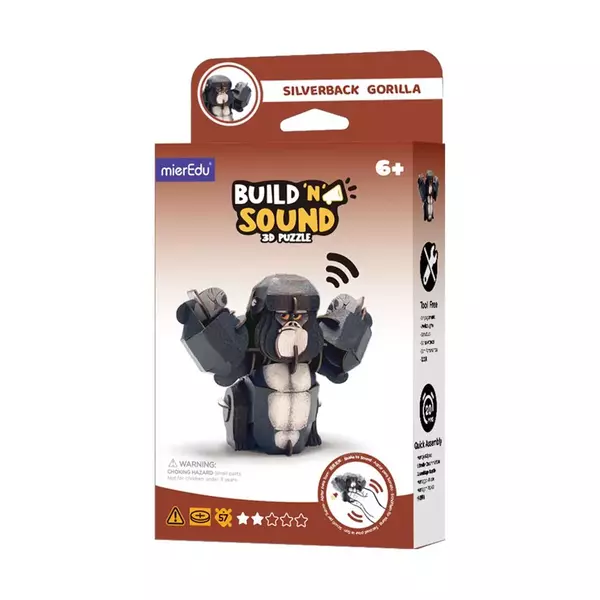 Hangot adó 3D állatos puzzle - Gorilla