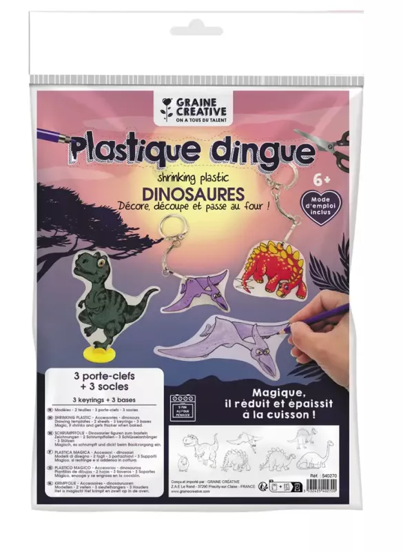 Hőre zsugorodó műanyag - Kreatív készlet - Dinoszauruszok