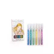 Csillámos filctoll készlet - Rózsababák - 6db