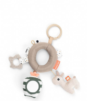 Készségfejlesztő babajáték - Fellógatható gyűrű - Homok színű