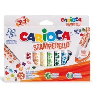 Carioca - Nyomdázó filctoll készlet - 12db
