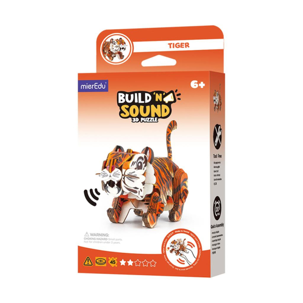 Hangot adó 3D állatos puzzle - Tigris